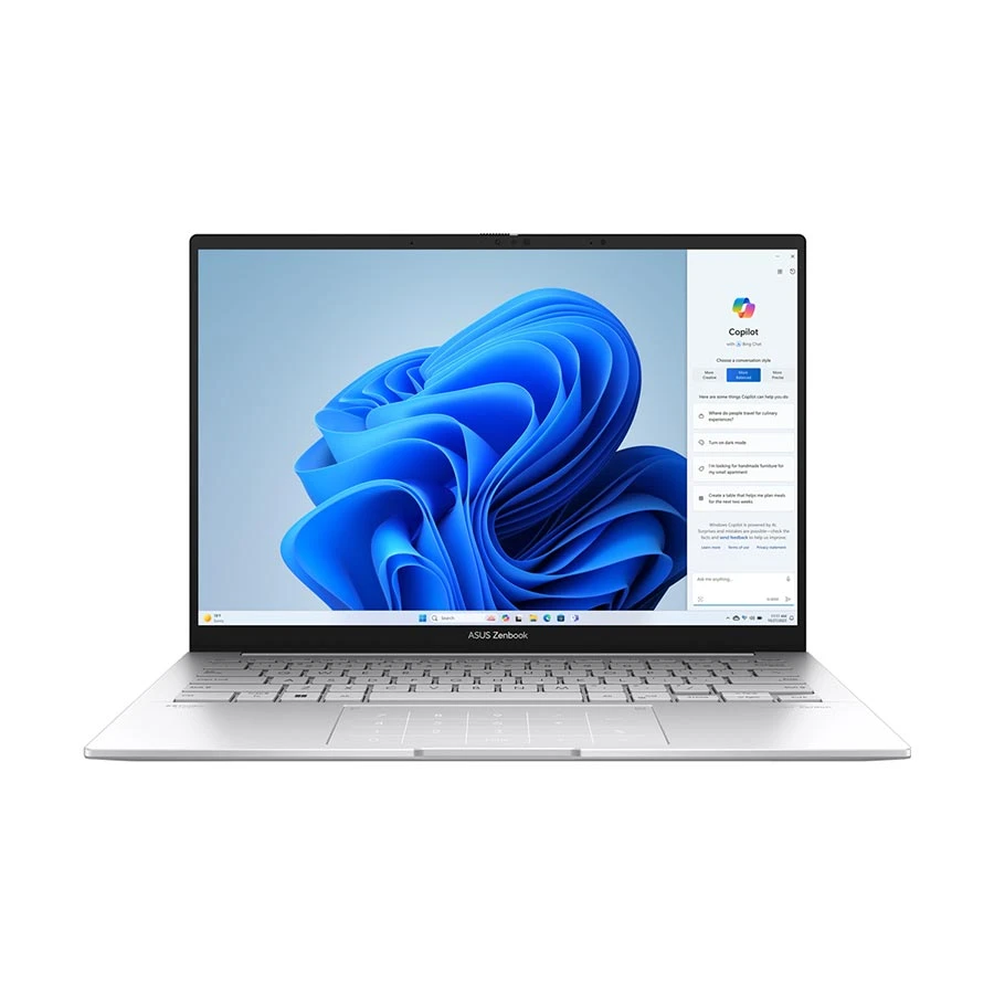 ASUS ZenBook 14 OLED UX3405CA Intel Core Ultra 5 225H 16GB RAM 512GB SSD 14 Inch FHD+ WUXGA OLED Touch Display Foggy Silver Laptop