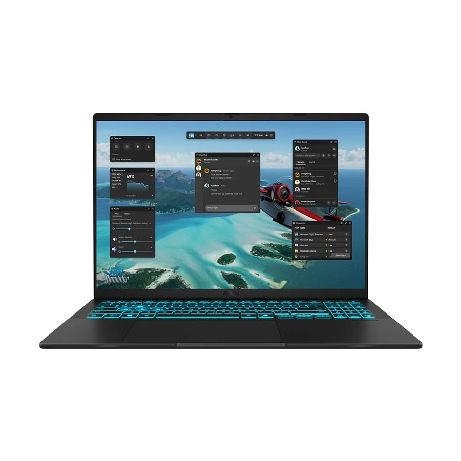 Asus V16 V3607VH Series 2 Intel Core 5 210H 16GB RAM, 1TB SSD 16 Inch FHD+ WUXGA Display Matte Black Gaming Laptop