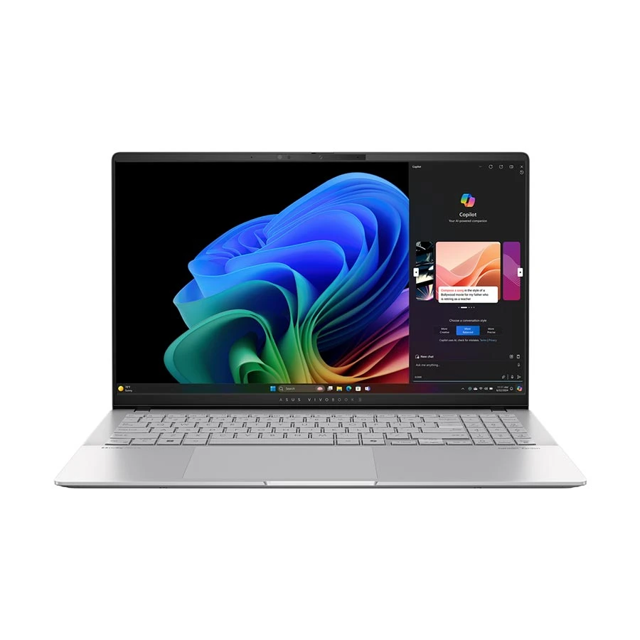 ASUS VivoBook S15 S5507QA Qualcomm Snapdragon X Elite X1E-78-100 16GB RAM, 512GB SSD 15.6 Inch 3K OLED Display Cool Silver Laptop