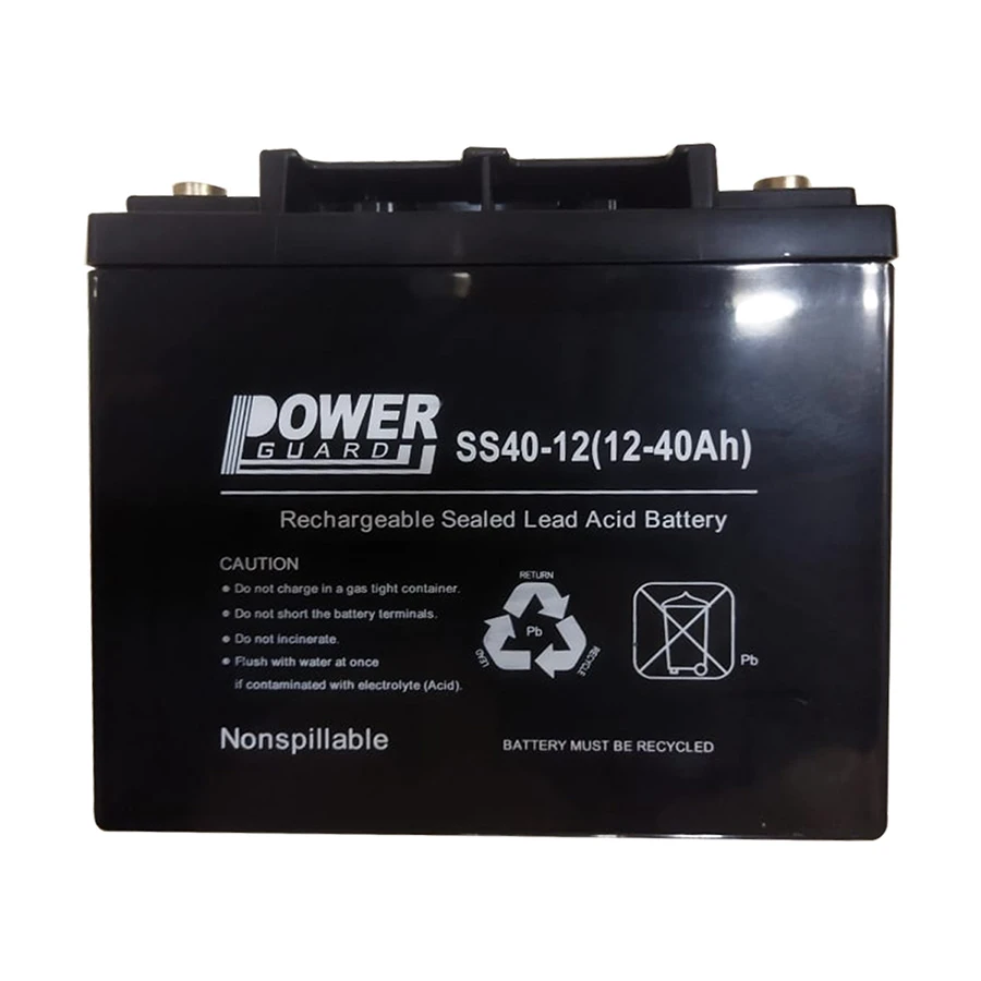 Power Guard SS40-12 12V 40Ah Rechargeable Sealed Lead Acid Battery for UPS