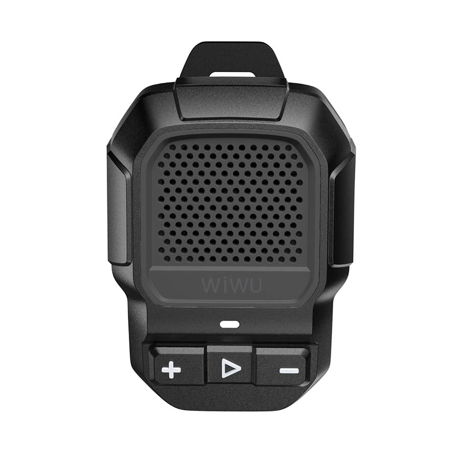 WiWU Buddy Fun Black Portable Bluetooth Speaker with Magnetic Back Clip