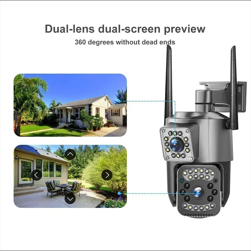 4G Sim Support And Wifi Support Dual Lens Outdoor IP Camera Champion Brand