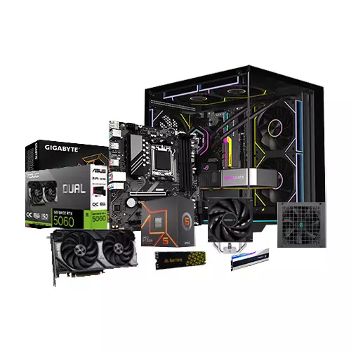 AMD RYZEN 5 7500F Gigabyte B650MK 16GB RAM 500GB SSD Gaming PC with RTX 5060 8GB