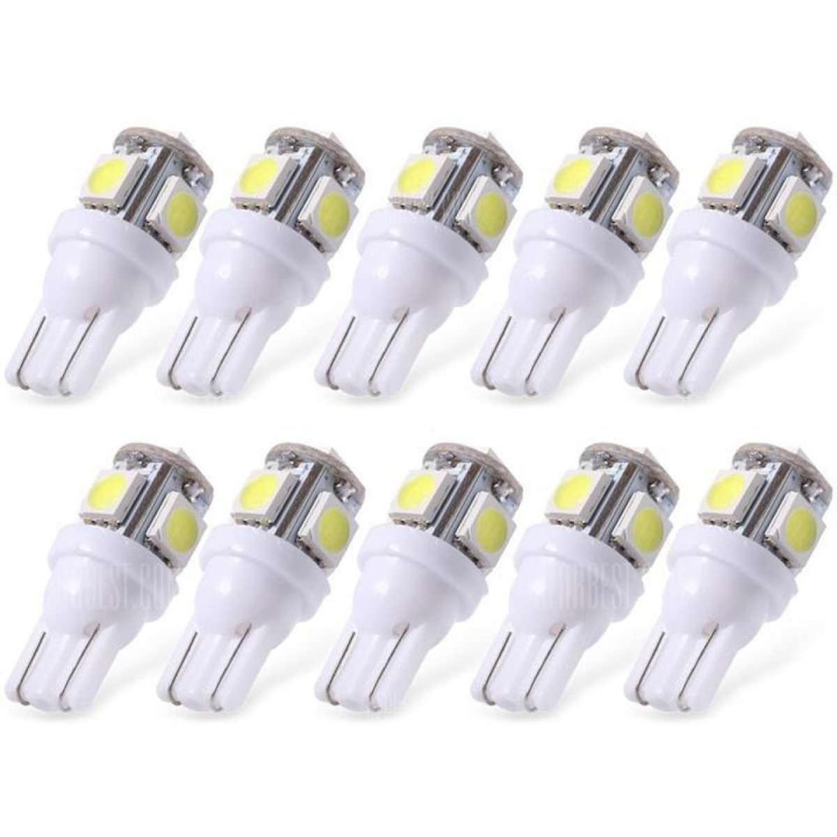 Car Parking LED Light 5 Bulbs White Color -10 pc box