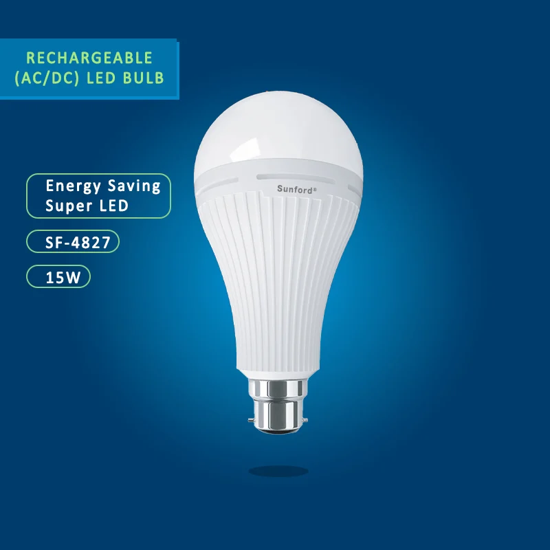 Rechargeable AC DC Light LED Bulb SF-4827-15W AC/DC - 1 Piece ( White )