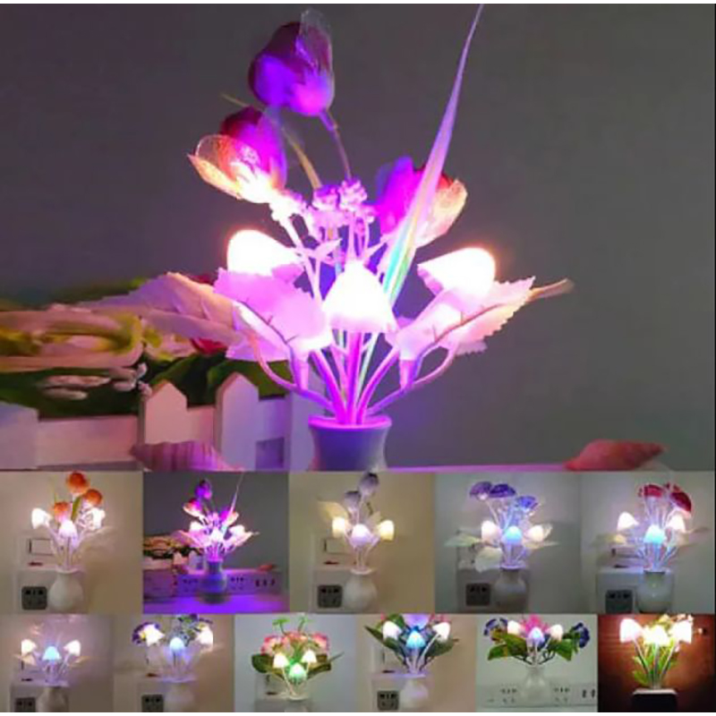 Mushroom Style Dim LED Light Multicolor