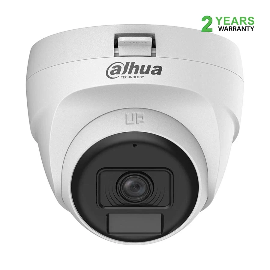 Dahua HAC-T1A21-U-IL-A (2.8mm) (2.0MP) Smart Dual Light HDCVI Fixed Eyeball Dome CC Camera (Built in Audio)