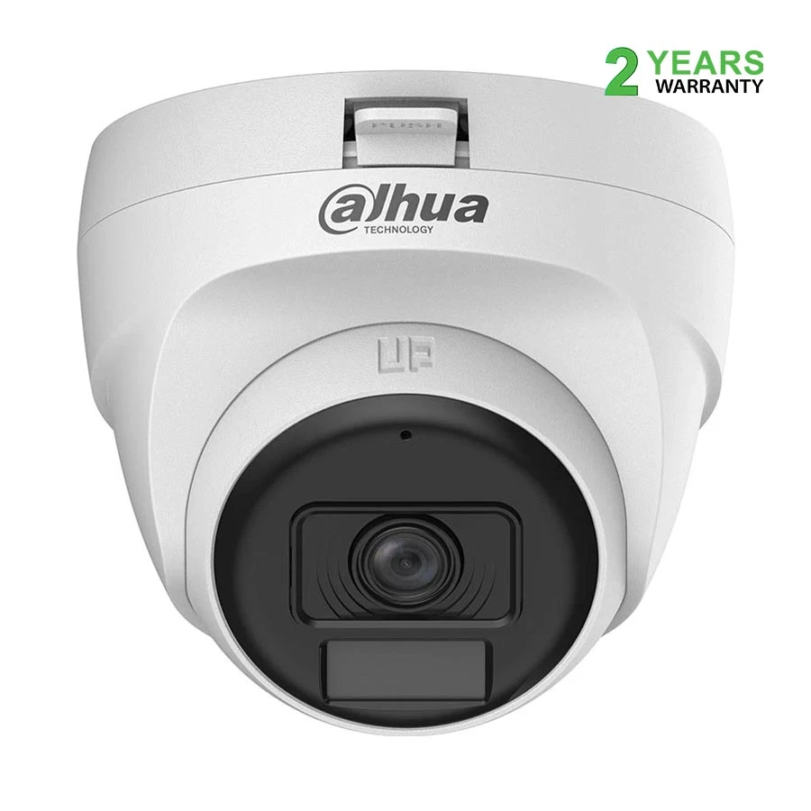 Dahua DH-HAC-T1A21P-U-IL-A (2.8mm) (2.0MP) Smart Dual Light HDCVI Fixed Eyeball Dome CC Camera (Built in Audio)