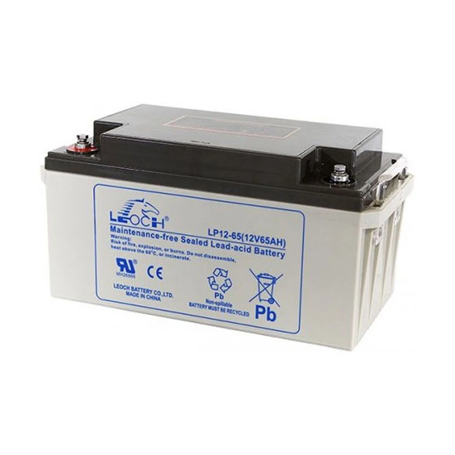 LEOCH 12V 65Ah Rechargeable Sealed Lead Acid Battery for UPS