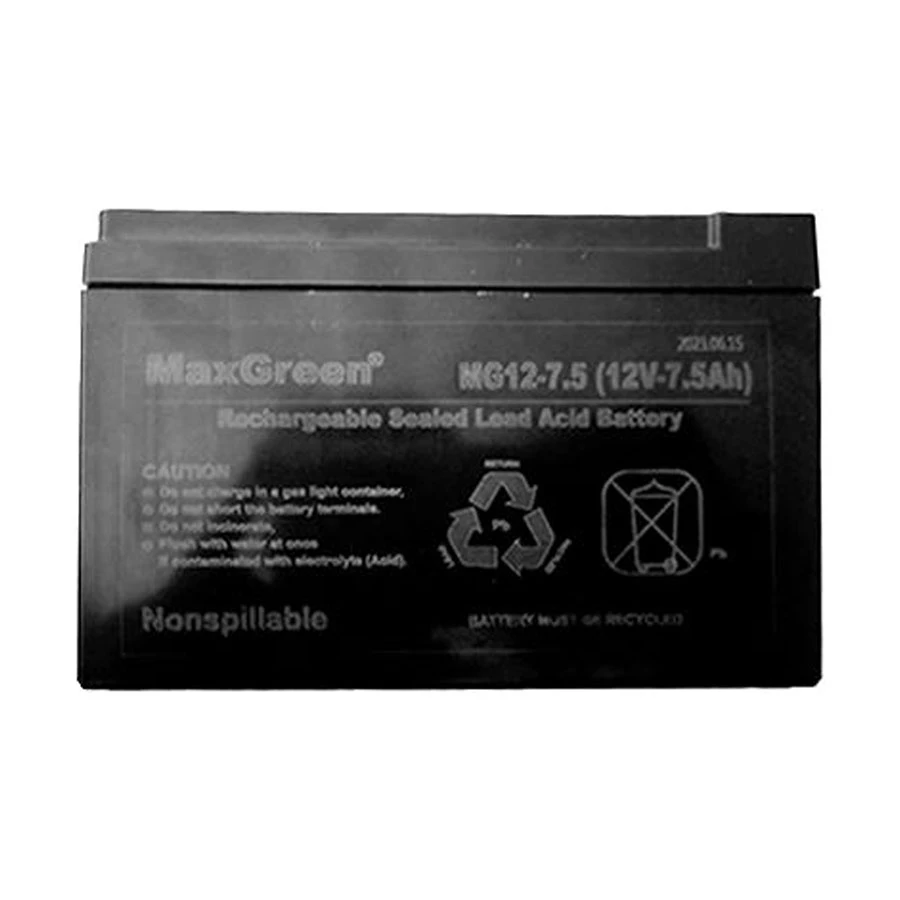 MaxGreen 12V 7.5Ah Rechargeable Sealed Lead Acid Battery for UPS
