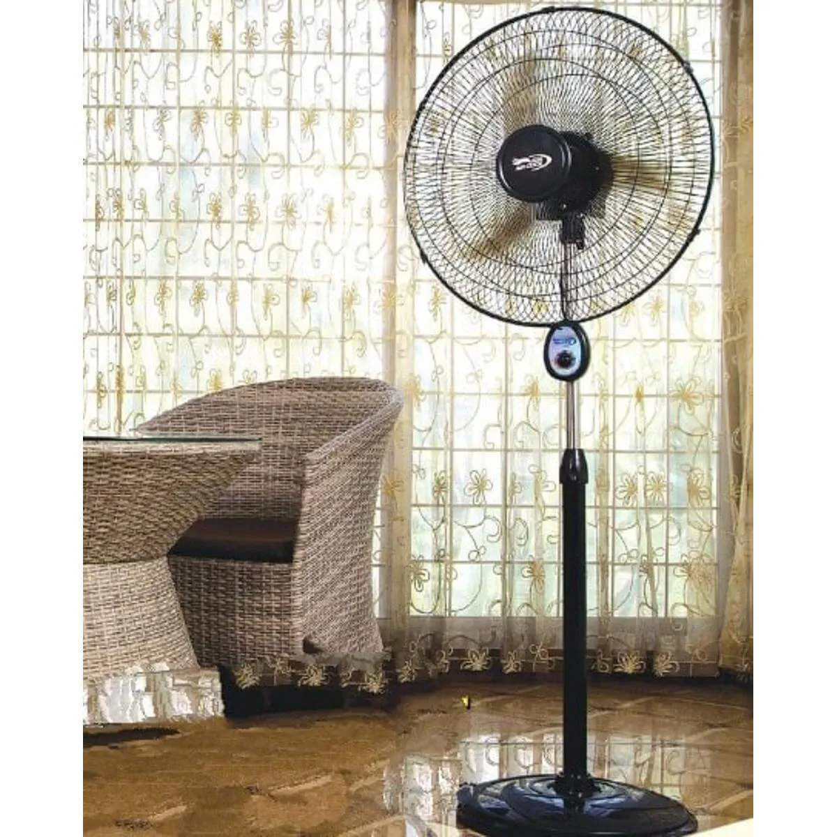 GSL Air Cool 20" full stand fan (3 Fly Blade) - Black