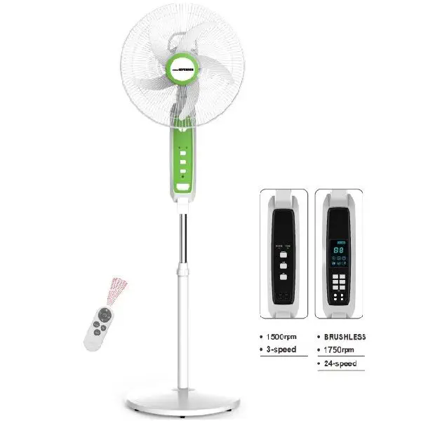 Defender | Kennedi (2436HRB) 16 inch AC/DC Full stand Remote Control Rechargeable fan - Multicolor