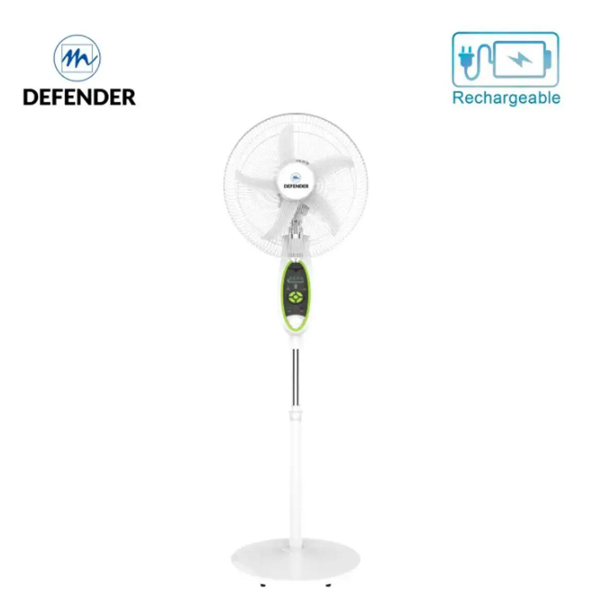 Defender 16" Rechargeable Stand Fan MCF-2936HRS with Remote Controller - Multicolor