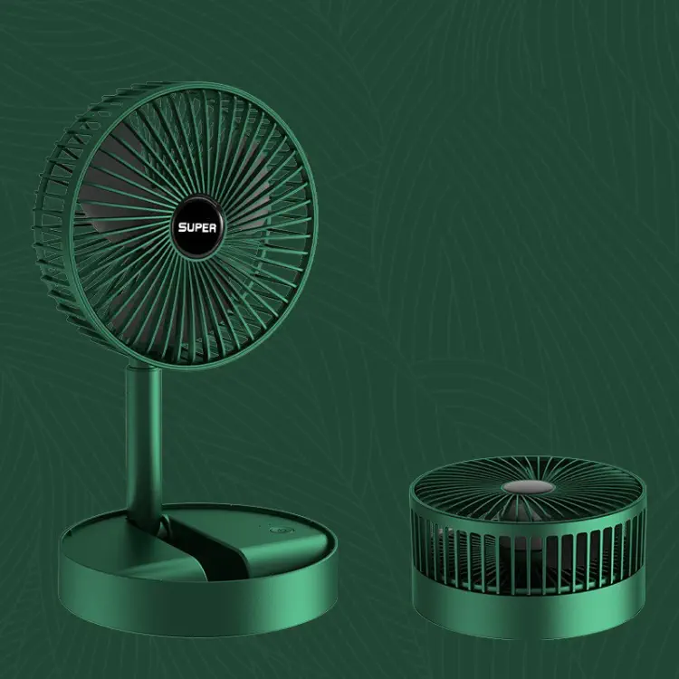 Portable Folding Fan Retractable Floor Standing Fan,Style: USB Plug In