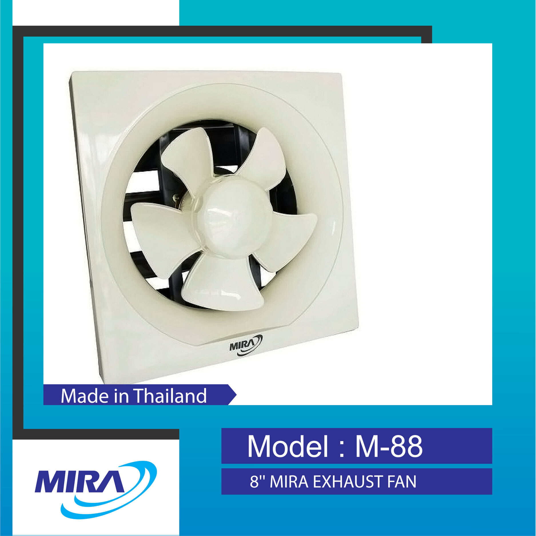 Mira 8 Inch Exhaust fan Model No. M-88 - White
