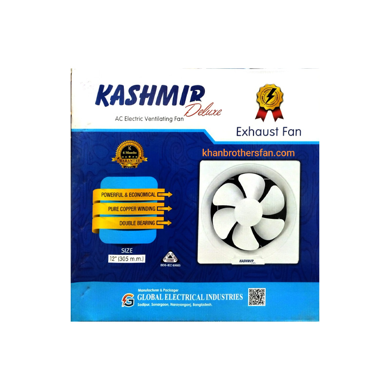 Kashmir Exhaust fan, Size: 6"/8"/10" and 12", Pure copper wire motor, Premium Quality Exhaust fan