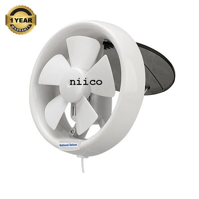 National Deluxe Heavy Duty Round Glass Window Exhaust Fan 8 Inch