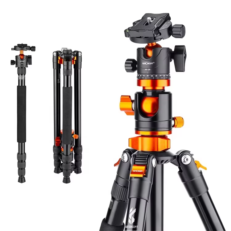 K&F Concept KF09.090V1 T254A4 Overhead Tripod with Monopod – Black