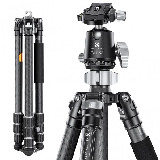 K&F Concept X Series Carbon Fiber Tripod 68”/1.7m (KF09.117)